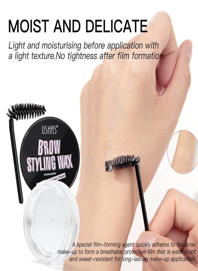 يوشاس جل الحواجب من يوشاس، مقاوم للماء والعرق، جل شفاف للحواجب، يدوم طويلاً، طقم شمع للحواجب لتثبيت الحواجب، سريع الجفاف، شكل طبيعي - Image 4